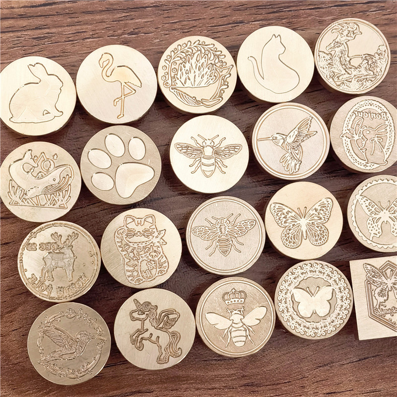 Wax Seal Stamp Set - Kepala Stempel Segel Lilin Desain Logo