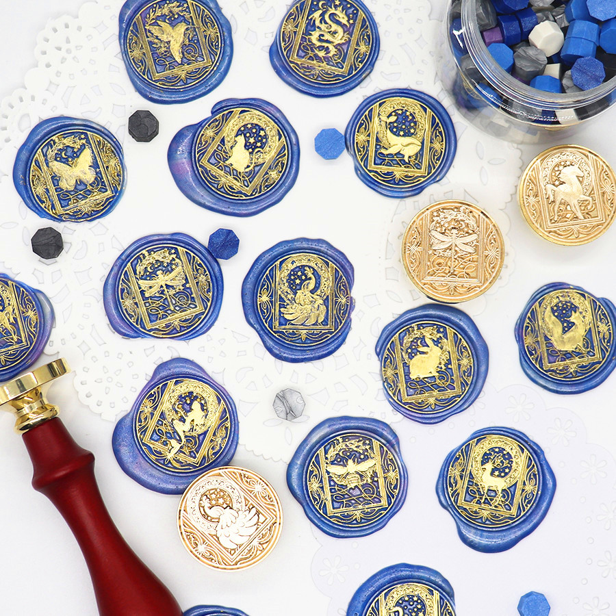 Wax Seal Stamp Set - Stempel Segel Lilin Hewan Langit Kepala